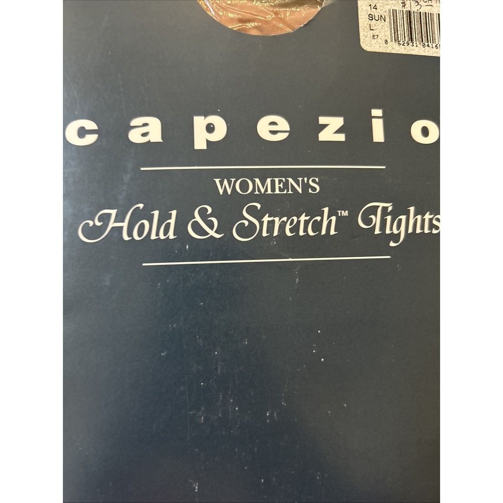 Vintage Capezio Hold And Stretch Tan Tights Large (2 Pair) - Picture 2 of 4